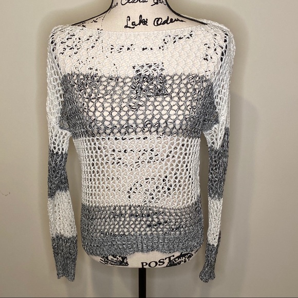 POL Sweaters - Pol Open Knit Crochet Cropped Sweater Size S